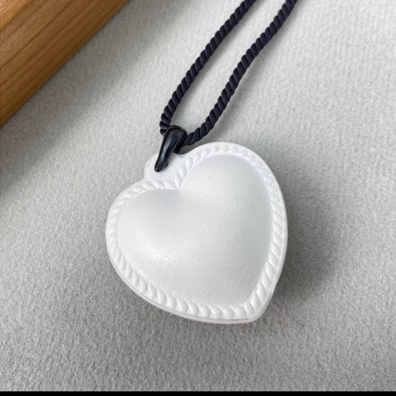 Rope Black Peach Heart Trend Adjustable Cute Necklaces