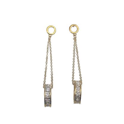 Women's High-grade Sier Tassel Long Cold Style Rings