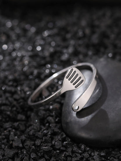 Cute Night Glow Ornament Fashion Geometric Stainless Steel Rings