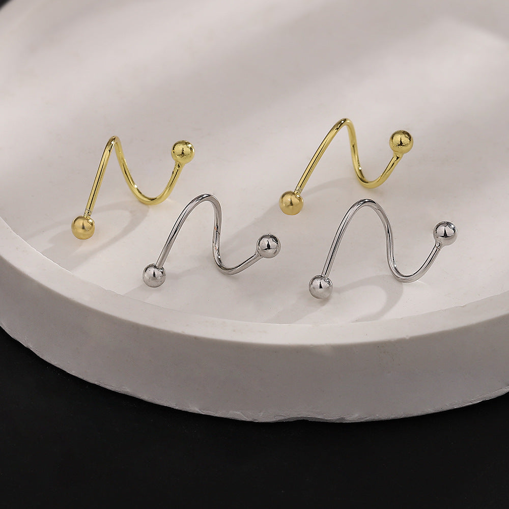 Women's Spring Ear Clip Pu Fashion Trendy Fan Earrings