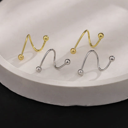 Women's Spring Ear Clip Pu Fashion Trendy Fan Earrings