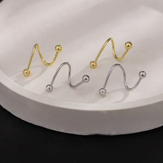 Women's Spring Ear Clip Pu Fashion Trendy Fan Earrings