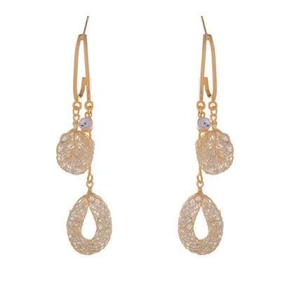 Water Drops Long Fringe Exquisite Light Earrings