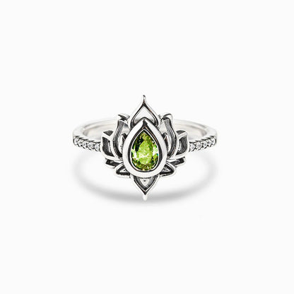 Women's Water Drop Flower Ornament Rhinestone Zircon Rings