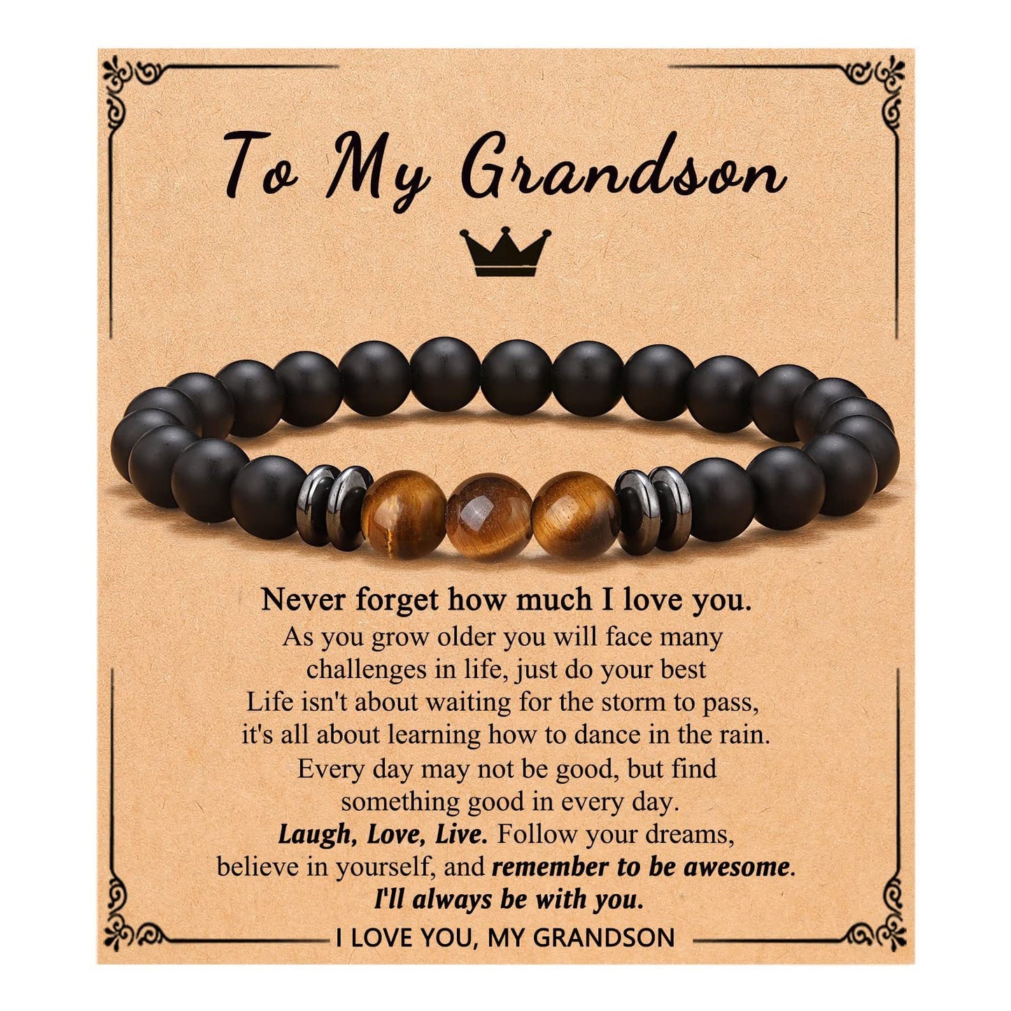 Hand Weaving Magnet Spacer Tigereye Black Bracelets