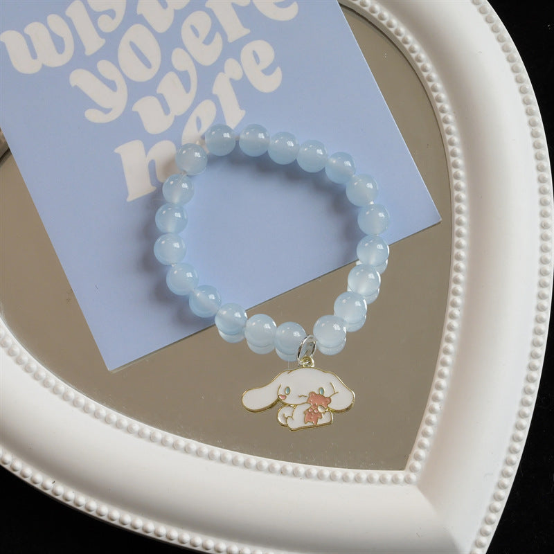 Cartoon Clear White Dog Cute Pink Rabbit Imitation Bracelets