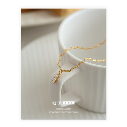 Brass Gold-plated Niche Minimalist Fashion Versatile Commuter Necklaces