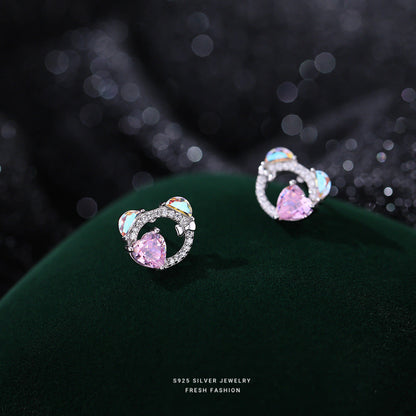 Women's Sterling Sier Colorful Zircon Advanced Design Necklaces