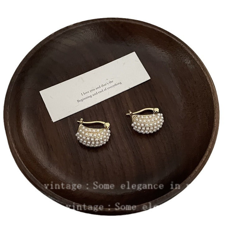 Women's Clip French Minority Retro Personality And Minimalism Earrings