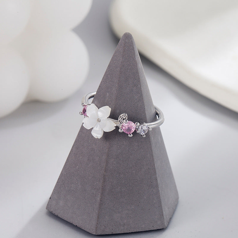 Design Small Fresh Diamond Simple Korean Style Sweet Mori Rings
