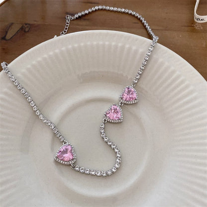 Simple Light Luxury Fans Love Clavicle Chain Full Necklaces