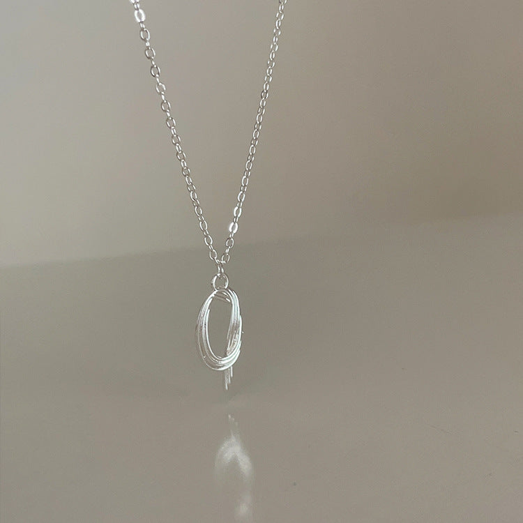 Irregular Matte Metal Pendant Female Niche Retro Personality All Necklaces