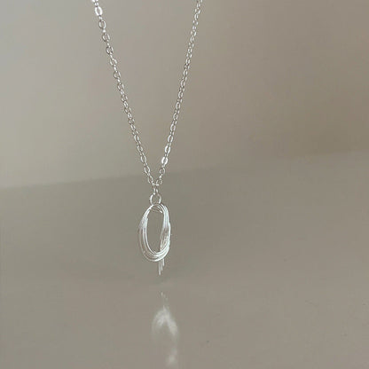 Irregular Matte Metal Pendant Female Niche Retro Personality All Necklaces