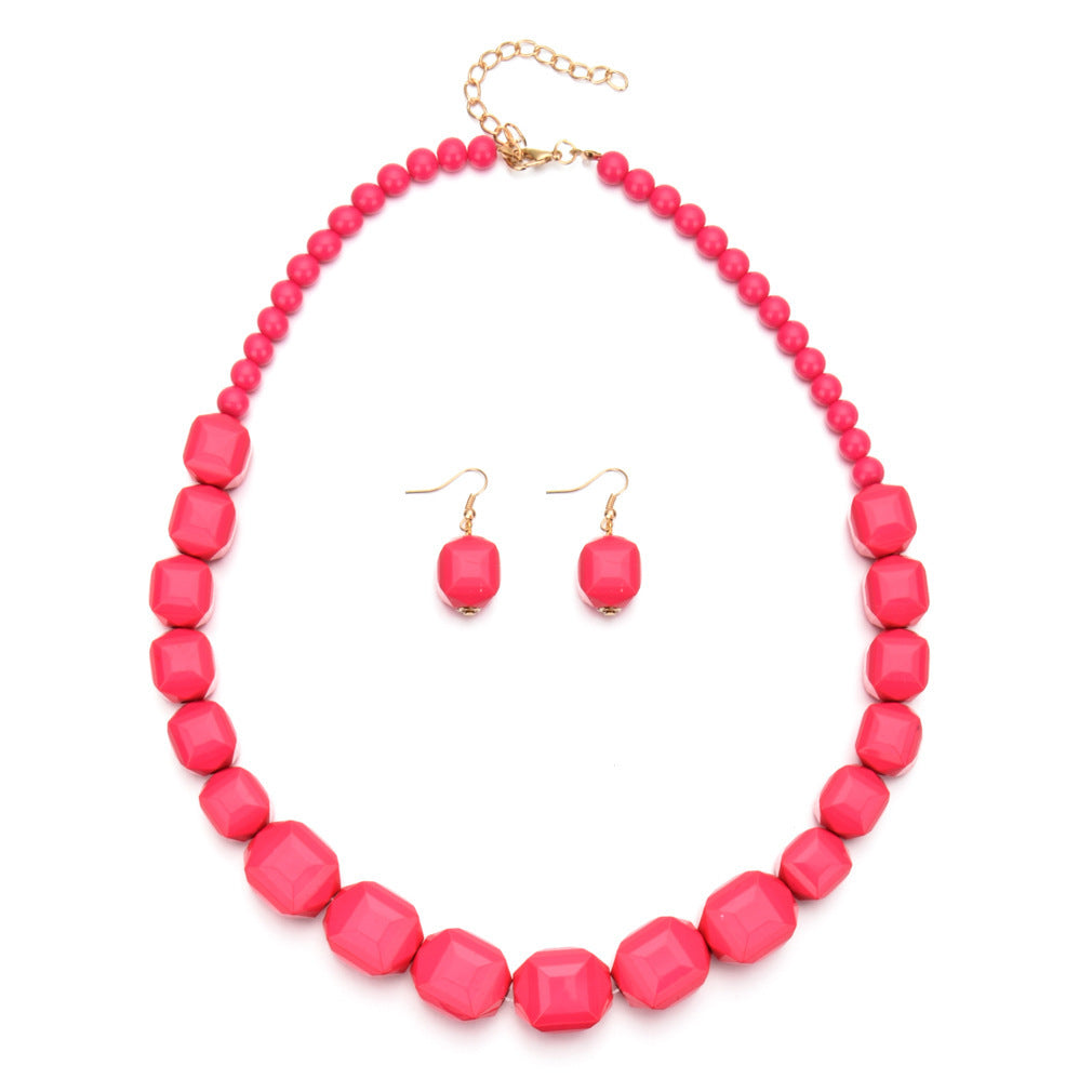 Acrylic Metal Exaggerated Artistic Retro Personalized Necklaces