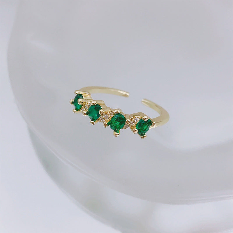 Diamond Love Heart Bow Tie Geometric Rings