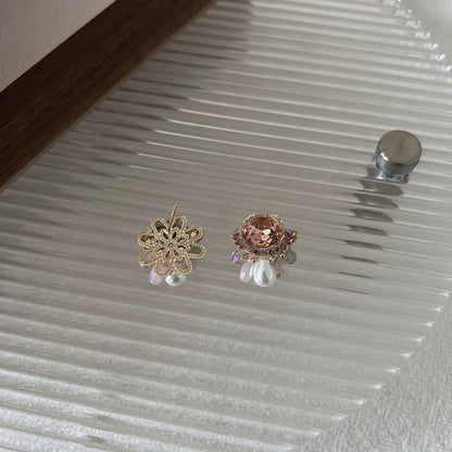 Color Crystal Zircon Pearl Design High Rings