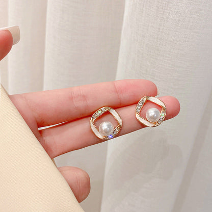 Women's Ear Geometric Bow Eardrops Graceful Full Earrings