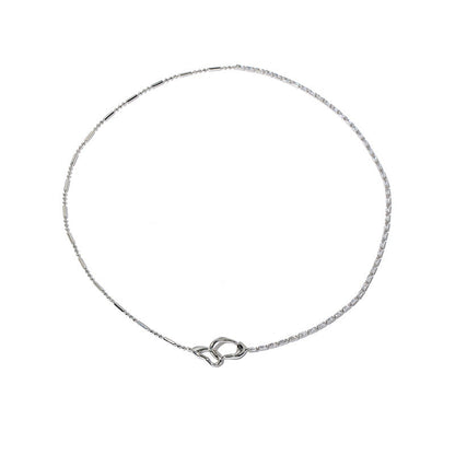 Street Shot Zircon Chain Stitching Buckle Necklaces