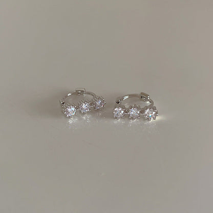 Women's Gang Drill Colorful Zircon For Niche Design Earrings