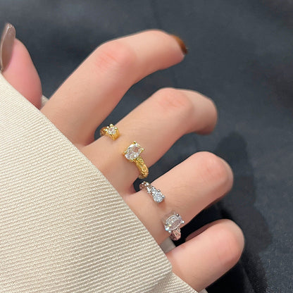 Style Shiny Asymmetric Open Index Finger Bracelets