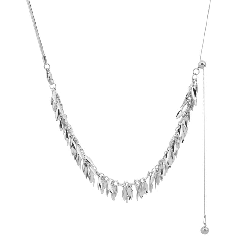 Sier Long Tassel Cold Style Unique Design Clavicle Necklaces