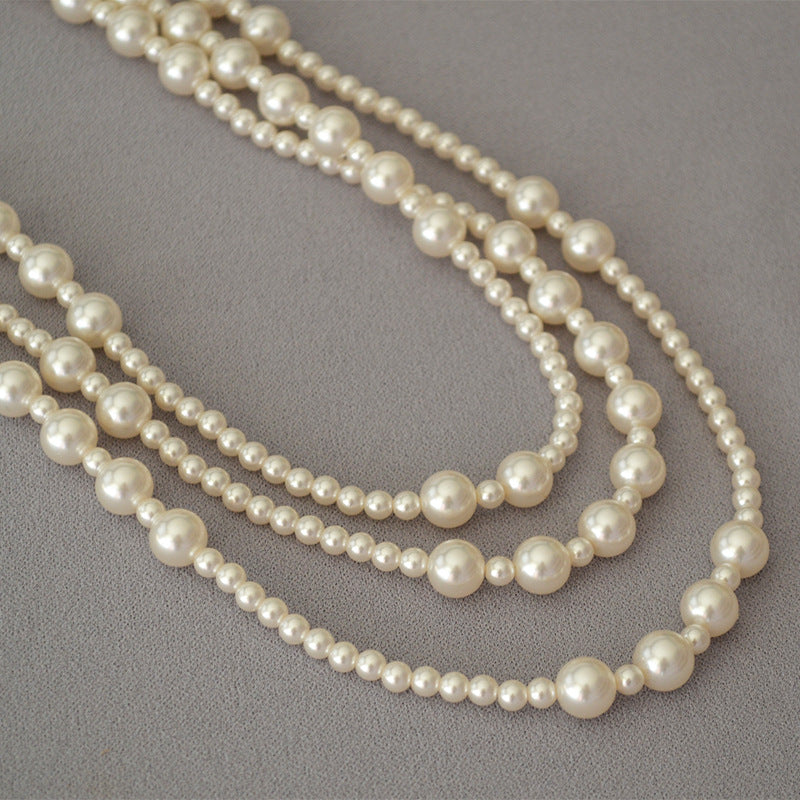 And Fashionable Large Small Pearls Interval Irregular Necklaces