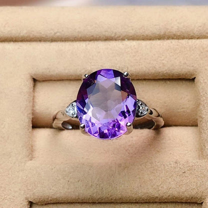 And Fashionable Simulation Amethyst Tourmaline Open Female Live Rings