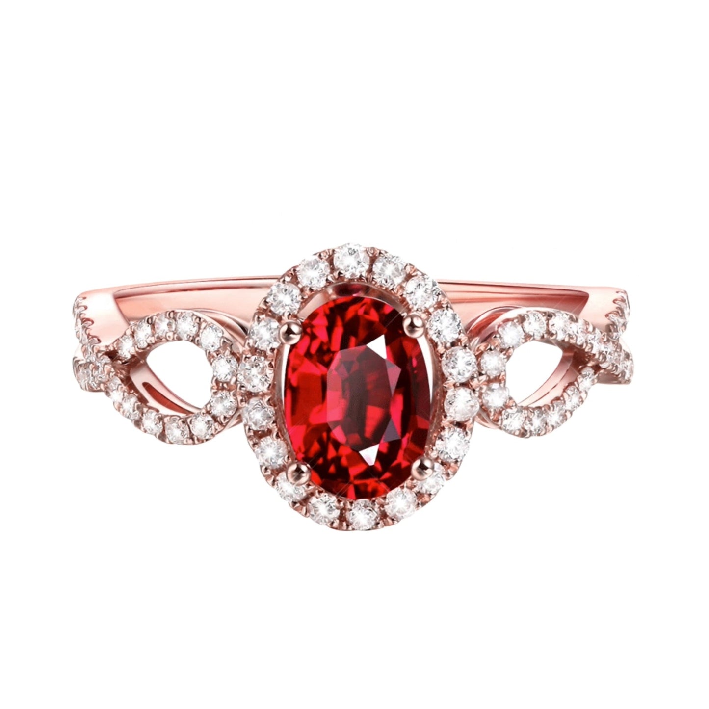 Live Imitation Natural Ruby Colored Gems Rings