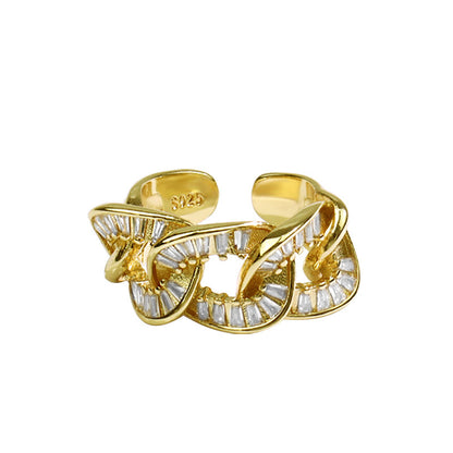 Women's French Entry Lux Niche Design Open Rings