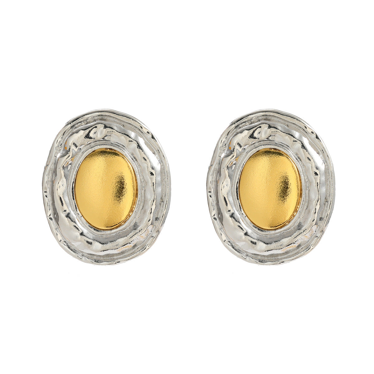 Women's Summer Metal Alloy Exaggerated Round Gold Earrings