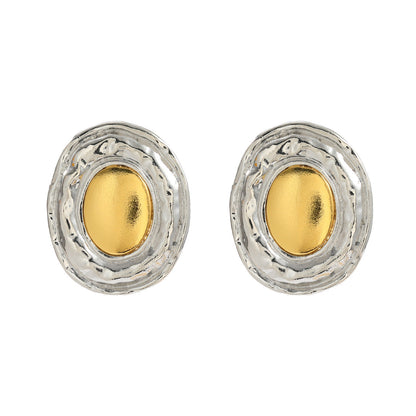 Women's Summer Metal Alloy Exaggerated Round Gold Earrings
