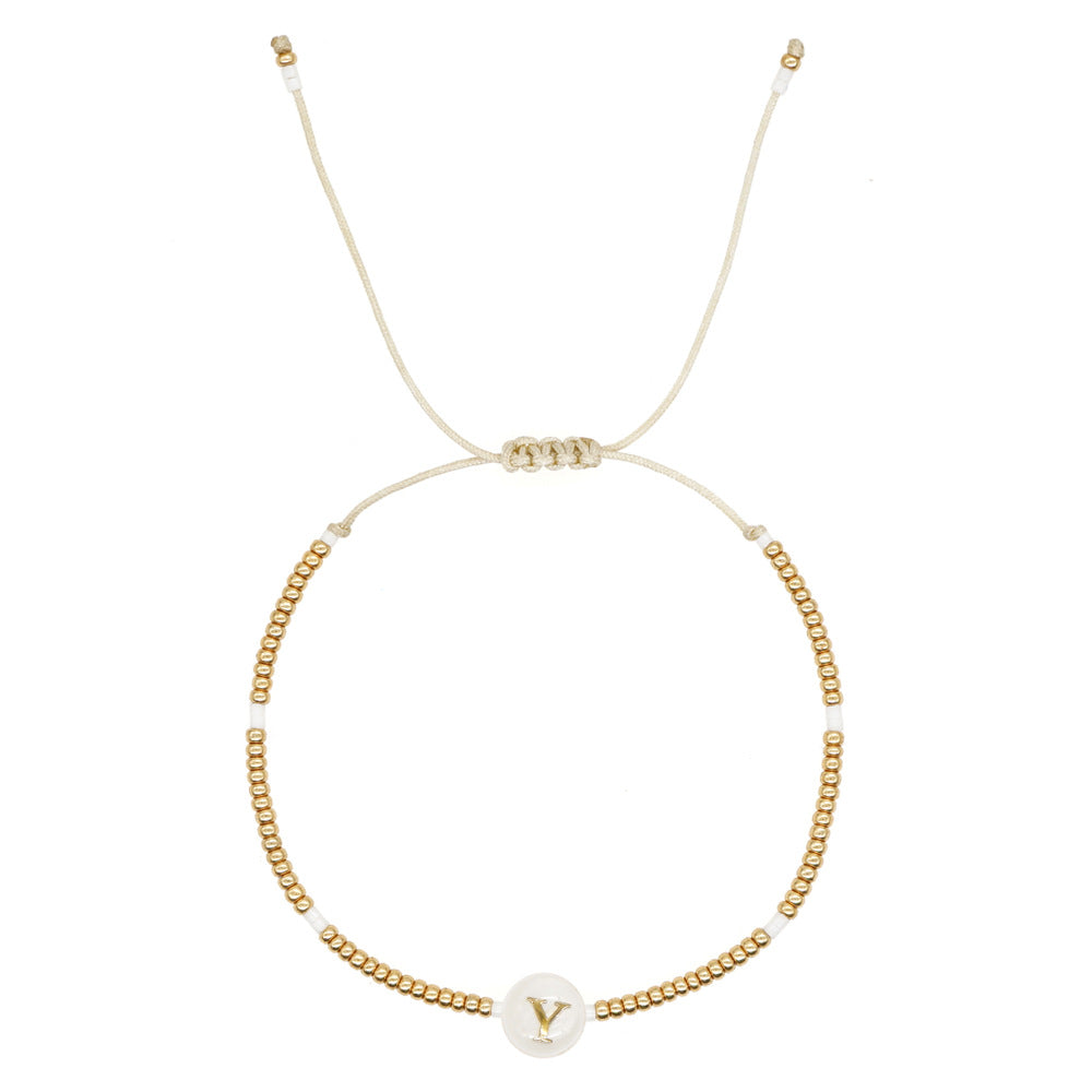 Bohemian Imported Beads Shell Letter Style Bracelets