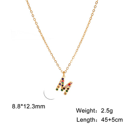 Titanium Steel Light Luxury And Simplicity Colorful Necklaces