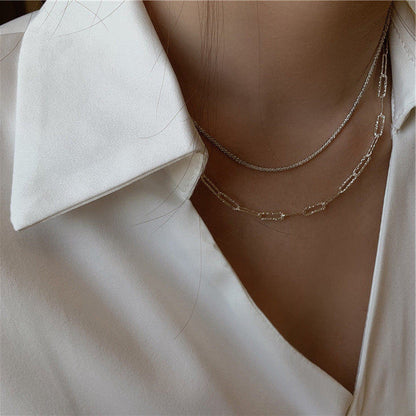 Sparkling Flash Clavicle Chain Choker Pure Necklaces