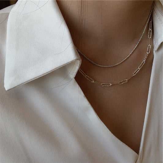 Sparkling Flash Clavicle Chain Choker Pure Necklaces