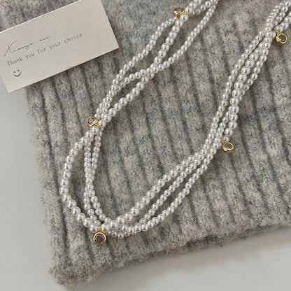 Women's Pearl Collar High Sense Twin Clavicle Necklaces