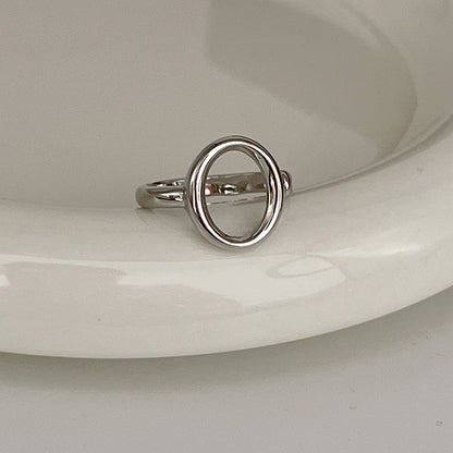 Sier Female Design Light Luxury Index Rings