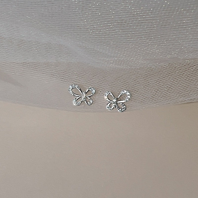 Women's Fashion Simple Street Style Commuter Zircon Earrings