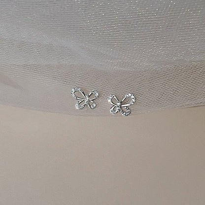 Women's Fashion Simple Street Style Commuter Zircon Earrings