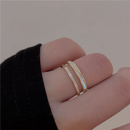 Couple Double Layer Fritillary Simple Niche High Sense Rings