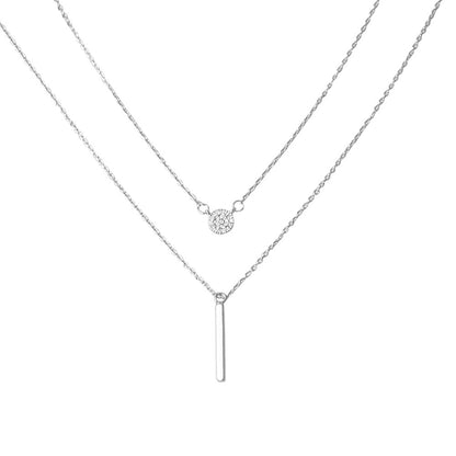 Korean Style Double Layer Twin Design Sense Necklaces