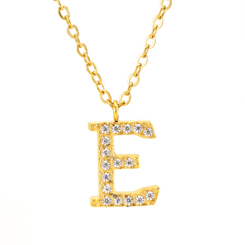 Women's English Letter Pendant High-grade Clavicle Chain Necklaces