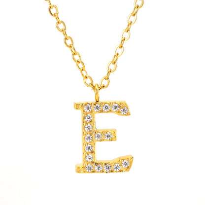Women's English Letter Pendant High-grade Clavicle Chain Necklaces