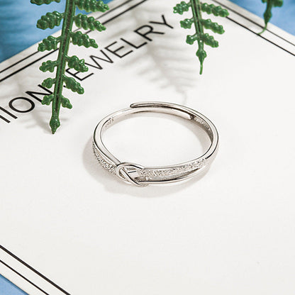 Light Luxury Index Finger Simple Knotted Rings