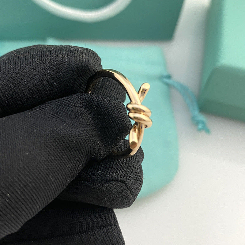 Gold Plated Twisted String Ailing High-grade Rings