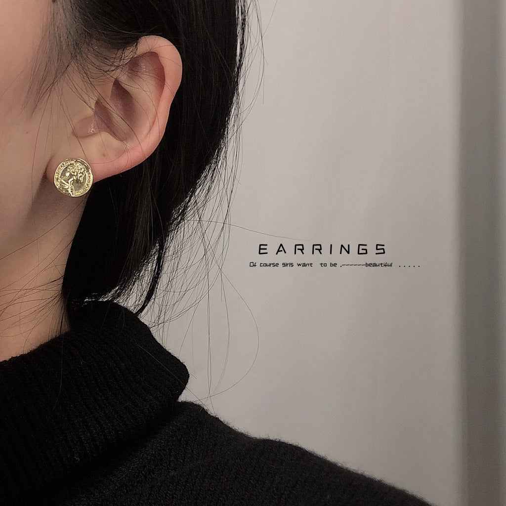 Women's Before Sleep Sier Needle Plated Real Earrings