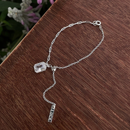 Square Diamond Tassel Adjustable Exquisite Fashion Bracelets