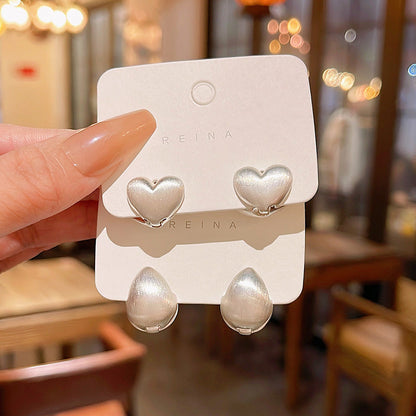 Women's Needle Simple Lovely Ear Clip Fashionable Matte Earrings
