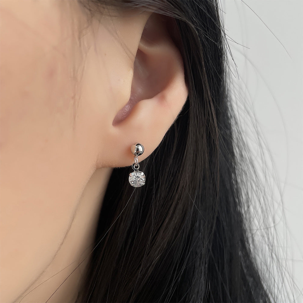 Cute Mini Single Diamond Beads Bean-shaped Rings