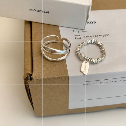 Women's Broken Sier Cold Style Fashion Simple Temperamental Rings